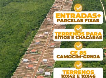 Rural , Camocim · ESTÁ ACABANDO! Terrenos rurais com parcelas fixas a partir de R$ 99,90 em Camocim/CE