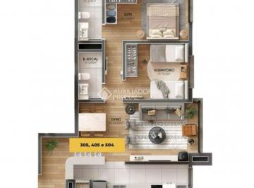 Apartamento · 84m² · 2 Quartos · 1 Vaga · Apartamento 2 quartos centro Canela, 650 metros da Catedral!