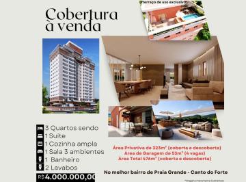 6615799314a3deb51bcdbdcb567794a64631001d · Cobertura com 3 dormitórios à venda, 142 m² por R$ 4.000.000,00 - Canto do Forte - Praia Grande/SP