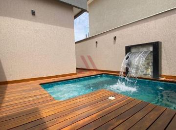 Casa · 158m² · 3 Quartos · 4 Vagas · Casa Alto Padrão Condomínio Jardins Bolonha com 3 suítes com closet, área de churrasqueira com pisci