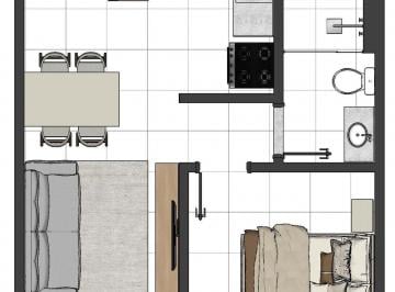 Apartamento 1 quarto - Final 01 · Apartamentos de 1 ou 2 quartos com varanda à venda no bairro São Mateus em Juiz de Fora/MG.