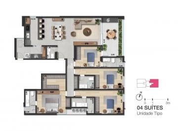 Planta · Apartamento de 4 suítes à venda no bairro Centro em Juiz de Fora/MG.