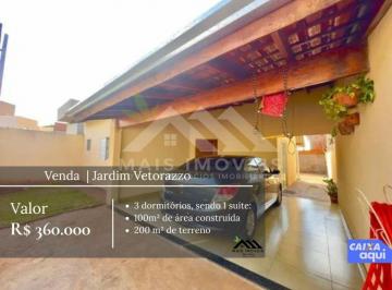 Casa · 100m² · 3 Quartos · 2 Vagas · Casa à Venda ? Jardim Vetorazzo | São José do Rio Preto/SP  VALOR R$ 360.000