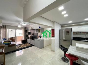 Sala · Apartamento à beira mar com 3 quartos (1 suíte), 2 vagas e lazer à venda em Jardim Astúrias, Guarujá