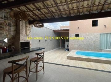 Casa de 3 quartos, Feira de Santana · Leo vende, bairro Sim, 3\4 suíte, closet,piscina, goumert, energia solar