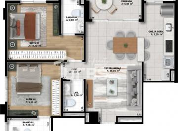 Apartamento · 73m² · 2 Quartos · 1 Vaga · 140 Wellness Marista - Apartamento 2 quartos, sendo 2 suítes