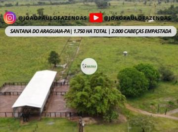 Rural , Santana do Araguaia · Fazenda a venda em Santana do Araguaia - 1.750 HA - Atualmente c/ 2.000 cabeças