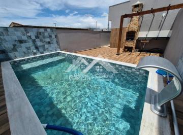 Casa · 89m² · 2 Quartos · 2 Vagas · Casa nova com piscina em Peruíbe