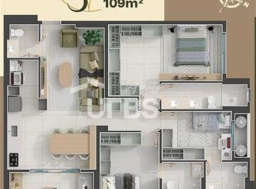 Apartamento · 109m² · 3 Quartos · 2 Vagas · SOLO VACA BRAVA