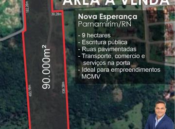 Terreno , Parnamirim · Terreno MCMV 9ha Parnamirim/RN: Liquidez Máxima, Infraestrutura Pronta
