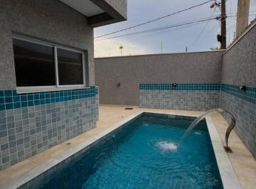 Casa · 130m² · 3 Quartos · 3 Vagas · SOBRADO VISTA MAR 3 QUARTOS 1 SUÍTE PISCINA PORTEIRA FECHADA ITANHAÉM SP
