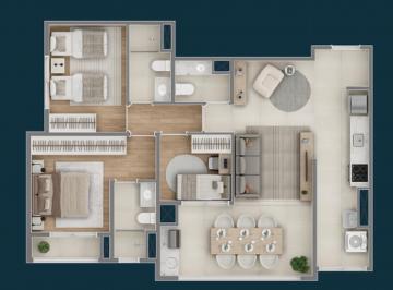 Planta 01 - 3 dorm 85m² · Apartamento em Campo Belo São Paulo SP