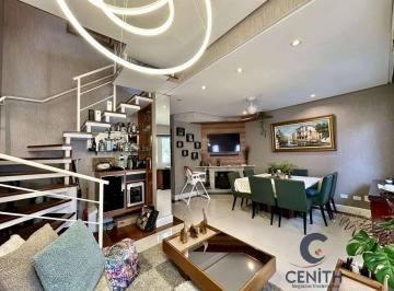 Casa · 130m² · 3 Quartos · 2 Vagas · Sobrado 3Dorms/1ste, escritório, ar-condicionado, lareira - 130m2