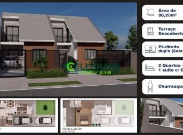 Casa · 86m² · SOBRADO NOVO NO CAJURU!! 03 QTOS,SUÍTE,SACADA,CHURRS,VG COBERTA