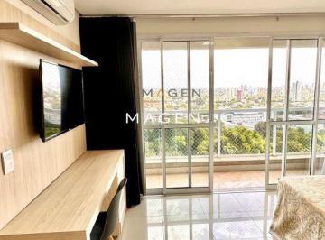 Apartamento · 36m² · 1 Quarto · 1 Vaga · Flat mobiliado de 36m² no Setor Bueno – Completo e com lazer incrível