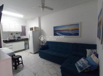 Apartamento · 32m² · 1 Quarto · 1 Vaga · Apartamento em prédio FRENTE MAR em Praia Grande, Vila Mirim