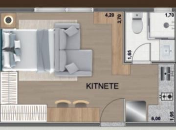 Apartamento de 1 quarto, Curitiba · Studio Kitnet 25 metros quadrados 1 quarto em Centro - Curitiba - PR
