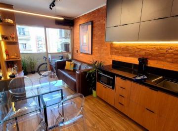Apartamento · 40m² · 1 Quarto · 1 Vaga · Studio mobiliado com sacada, 1 quarto, 1 vaga á Venda em Moema .