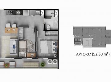 Apartamento · 52m² · 2 Quartos · 1 Vaga · More no Inovar Residence – 38m², 52m² e 70m² Próximo à Batista Campos