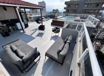 Apartamento · 3 Quartos · 2 Vagas · Cobertura com 3 dormitórios e quintal com churrasqueira e piscina em Praia Grande SP