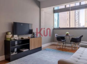 Foto 01 · Venda de Apartamento na Vila Olímpia, São Paulo - 1 quarto, 1 banheiro, 1 vaga de garagem, 56m² de á