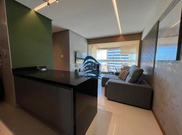 Foto 01 · Lindo apartamento em armação porteira fechada, 47m², 1 quarto com suíte e lavabo, sala integrada com