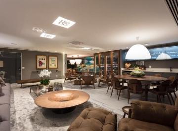Sala elegante com décor sofisticado | Borges Realt · Apartamento Porteira Fechada de 305m² à venda no Mansão Bahiano de Tênis - 4 suítes, 4 vagas, Graça 