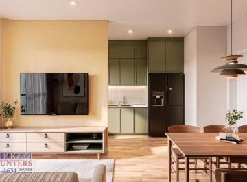 sala · Apartamento de 58m² no bairro Portão, com 2 quartos (1 suíte), 2 banheiros, 1 Vaga