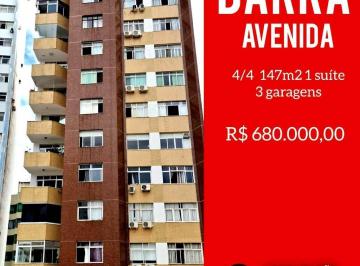 Apartamento · 147m² · 4 Quartos · 3 Vagas · Apartamento de 4 quartos com 147m² na Barra, Salvador-BA 1 suíte, sala ampla, 3 vagas de garagem A