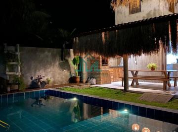 Casa · 285m² · 5 Quartos · 2 Vagas · Casa a Venda Villa Tatu, 5 Suítes, Piscina Mobiliada à 100m da Praia de Tatuamunha, Rota Ecológica d