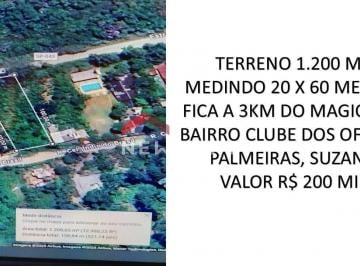 Terreno · 1200m² · Lote em  Rua Doutor Bernardino Tanchesi - Clube dos Oficiais - Suzano/SP