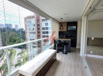Foto 01 · Aluguel de Apartamento Semi mobiliado em Tamboré -   3 Quartos, 3 Suítes, 3 Vagas de Garagem  140m²