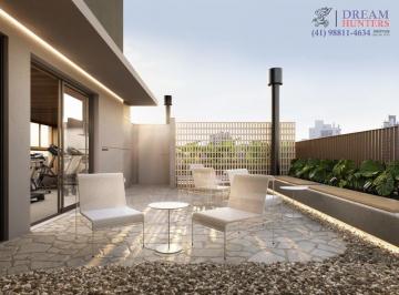 Terraco · Loft Duplex de 71.38m² no bairro Batel/Mercês, com 1 suíte e 2 banheiros