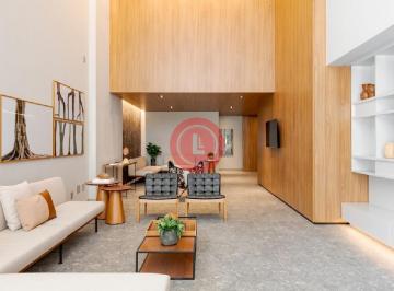 Hall · Luxuoso loft de 1 quarto e 1 suíte em Moema, São Paulo-SP, com 2 banheiros, 1 vaga de garagem e 61,2