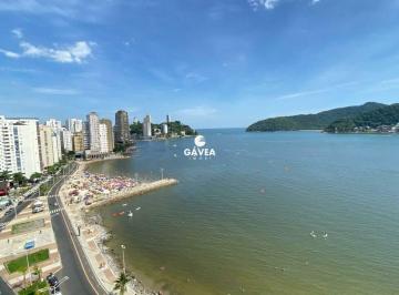 Vista da Sala · Apartamento para aluguel no Gonzaguinha em São Vicente.