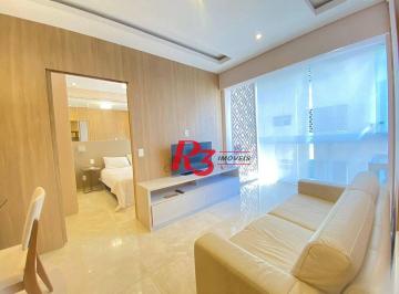 4f3e91f422cf64ffd8710fbd5eddcb02b31775c0 · Apartamento com 1 dormitório para alugar, 45 m² por R$ 6.000,00/mês - Boqueirão - Santos/SP