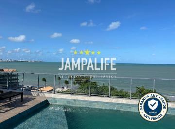 Apartamento · 27m² · 1 Quarto · 1 Vaga · Flat frente mar na beira da praia com vista definitiva!