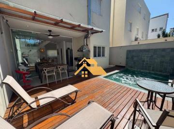 e5b1c4061fab7e133eb78f4699d9e86db6e80100 · Casa em condomínio exclusivo em Juquehy a 300 metros da praia, 4 suítes, piscina privativa e alto pa