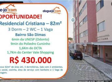005cd7ed57f4635b3afbd4a6ca3a0b151d20e5cb · Apartamento com 3 dormitórios à venda, 82 m² por R$ 430.000,00 - Jardim São Dimas - São José dos Cam