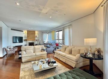 Apartamento · 449m² · 4 Quartos · 3 Vagas · Fabuloso penthouse venda Morumbi com piscina e vista panarâmica - 4 suítes