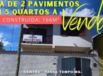 Casa · 166m² · 5 Quartos · Casa á venda com 2 pavimentos, Centro - Passa Tempo/MG.