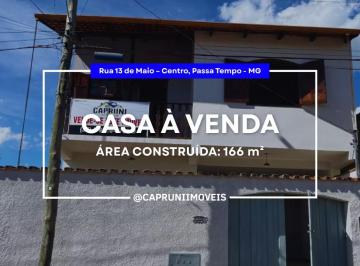 Casa · 166m² · 5 Quartos · Casa á venda com 2 pavimentos, Centro - Passa Tempo/MG.