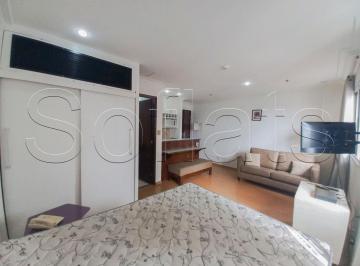 Apartamento · 29m² · 1 Quarto · 1 Vaga · Flat mobiliado com um dormitório para locação com 29m² e 1 dormitório nos Jardins. Sem burocracia.