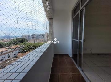 varanda · Apartamento para aluguel no Embaré em Santos.