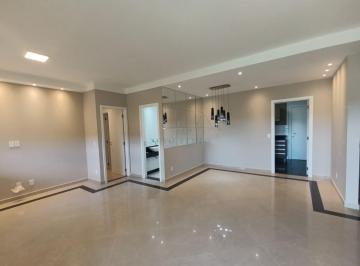 Imagem da sala integrada · Apartamento para Aluguel no Resort Tamboré com 133 m² e 3 Dormitórios