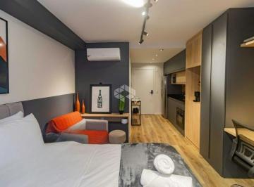 Apartamento · 30m² · 1 Quarto · 1 Vaga · Apartamento com 1 dormitório com 29m² decorado e mobilhado no Mont'serrat.