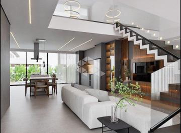 Casa · 197m² · 3 Quartos · 2 Vagas · Casa em condomínio, à venda, 3 dormitórios, suíte, lavabo, lareira, churrasqueira, 2 vagas e complet