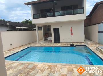 Casa · 214m² · 3 Quartos · 3 Vagas · SOBRADO 3 SUÍTES PISCINA CHURRASQUEIRA 250 M DO MAR ITANHAÉM SP