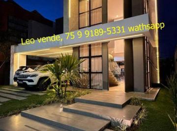 Casa de 4 quartos, Feira de Santana · Leo vende, bairro Papagaio, 4|4 c 3 suítes, closet, piscina, área goumert, mobiliada