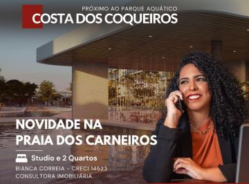 Apartamento de 1 quarto, Mata Meridional Pernambucana · Praia dos Carneiros apartamento à venda | Unidades tipo Studio e 2 Quartos | Lazer completo